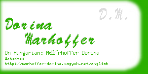dorina marhoffer business card